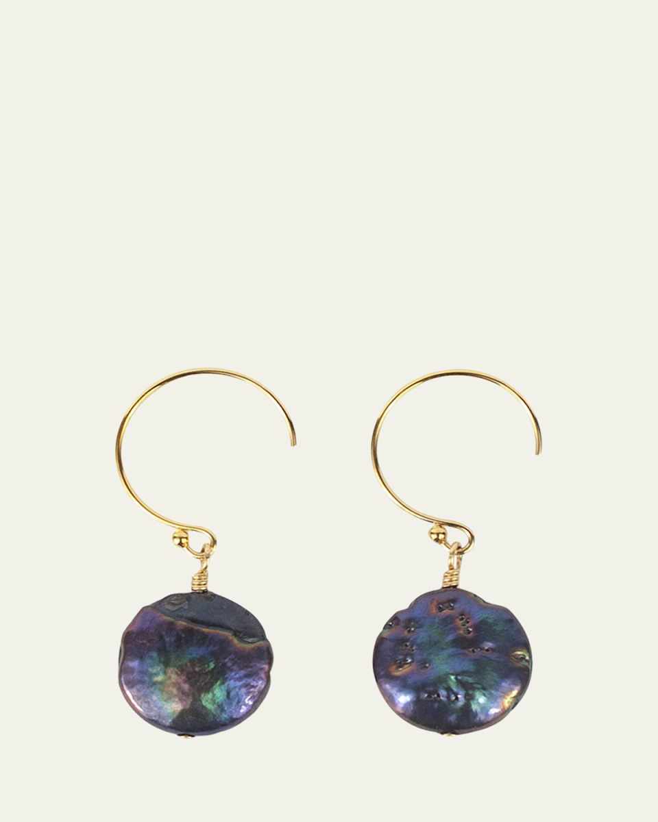 14K Gold Fill Black Earrings